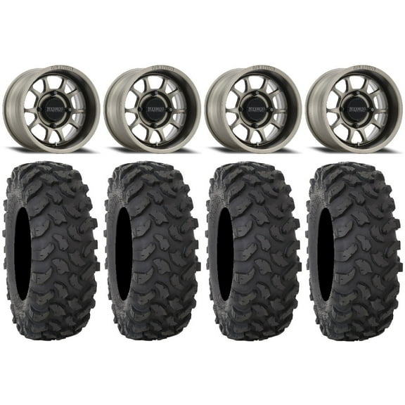 Method 409 15" Grey (5 2) Wheels 37" XTR370 Tires Polaris RZR XP 1000 / PRO XP / Ranger XP 900/1000