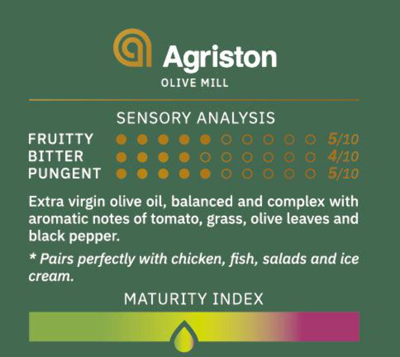ARGILOS II GREEN Greek Extra Virgin Olive Oil (500ml)