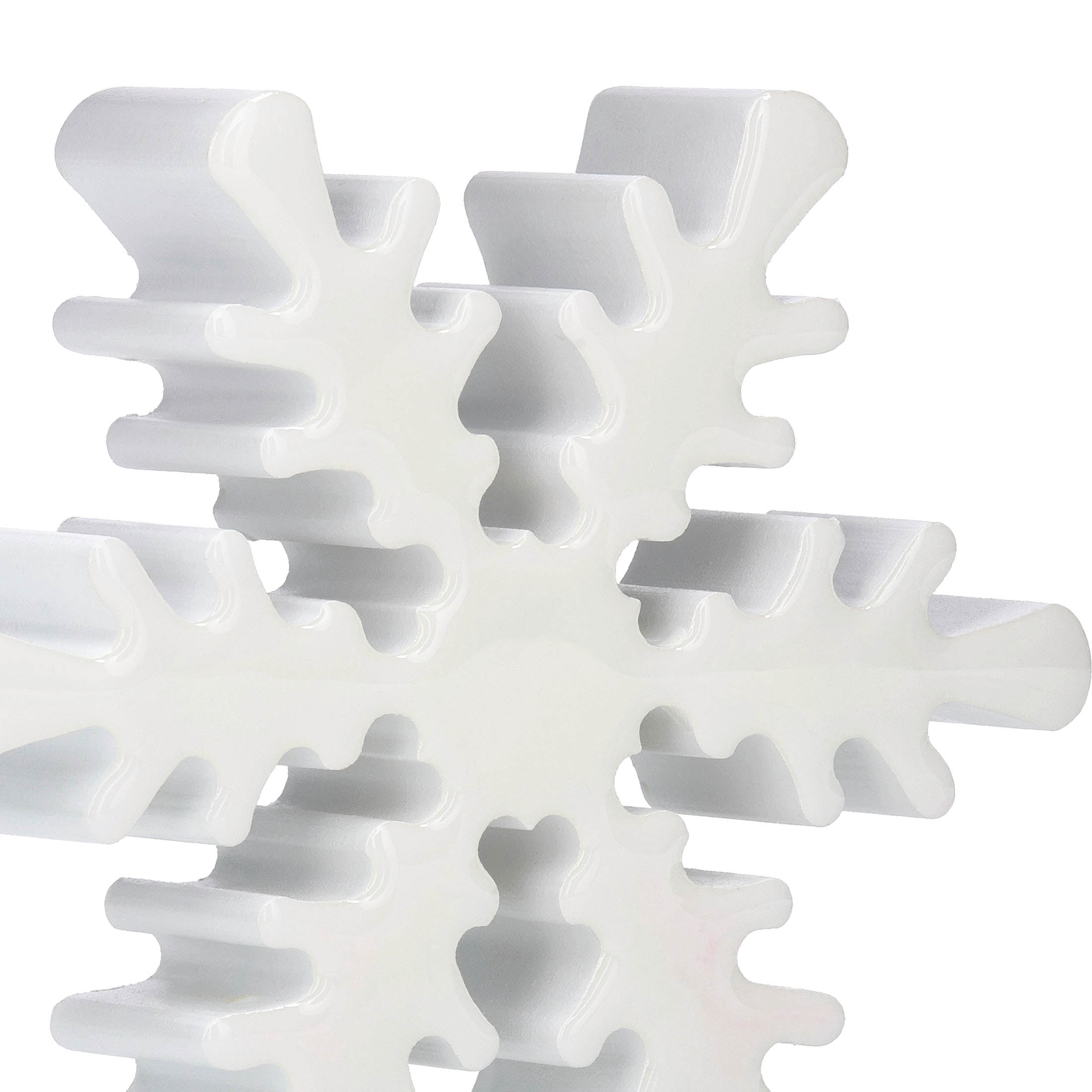 Small Wood Snowflake Christmas Decoration, White, 6", by Holiday Time