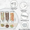 thumbnail image 5 of Godom 3 Pack Cereal Dispensers, Double Dry Food Dispensers Wall Mount, Wall Mounted Food Dispenser Large Capacity Candy Dispenser, 5 of 6