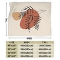 thumbnail image 3 of DouZhe Ultra-Soft Micro Fleece Lightweight Flannel Bed Blanket, Boho Simplicity Plant Drawing Print Cozy Warm Throw Blankets, 80"x60", 3 of 7