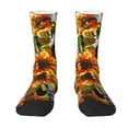 thumbnail image 2 of Painted Sunflower Socks Spring Unique Sunflowers Design Stockings Korean Women Men Soft So, 2 of 6