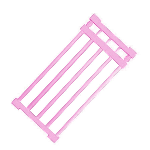 Retractable Rack Shelf 38-55cm No Need to Drill Storage Rack Shelf for Cupboard Wardrobe(Pink)