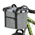 thumbnail image 4 of Docooler Quick-Release Aluminum Alloy Bicycle Basket with Zippered Pocket, Grey (Color Variations Possible) - Durable & Stylish for Essentials or Pets, 4 of 6