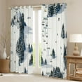 thumbnail image 2 of Homewish Outdoor Skiing Sports Curtains Pack of 2 (42x84 Each), Rustic Pine Tree Curtains Blackout, Nature Winter Scenery Bedroom Curtains, Curtains Blackout Home Decor, 2 of 6