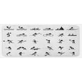 thumbnail image 1 of Olympics Kitchen Mat, Summer Sport Pattern of Boating Boxing Swimming Weightlifting Shooting, Plush Decorative Kitchen Mat with Non Slip Backing, 47" X 19", Black White, by Ambesonne, 1 of 1