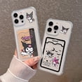 thumbnail image 4 of Kuromi My melody-funda bonita para iPhone, carcasa transparente anticaída, compatible con modelos 16, 15, 14, 13, 12, 11 Mini Pro Max, X, XR, XSMax, 6S, 6, 7, 8 Plus, 4 of 5