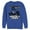 Royal Blue, variant on Men's Superman Grunge Earth's Hero Sweatshirt Royal Blue Small