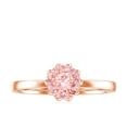 thumbnail image 4 of Rosec Jewels Lab Grown Pink Diamond Solitaire Engagement Ring - 1 Carat - Fancy Pink Color VVS Clarity - Gift for Special Occasions, 14K Rose Gold, US 6.00, 4 of 8