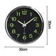 thumbnail image 2 of Reloj de pared de plástico luminoso de 12 pulgadas y 30cm, reloj de cuarzo, reloj de pared de salón para dormitorio, 2 of 5