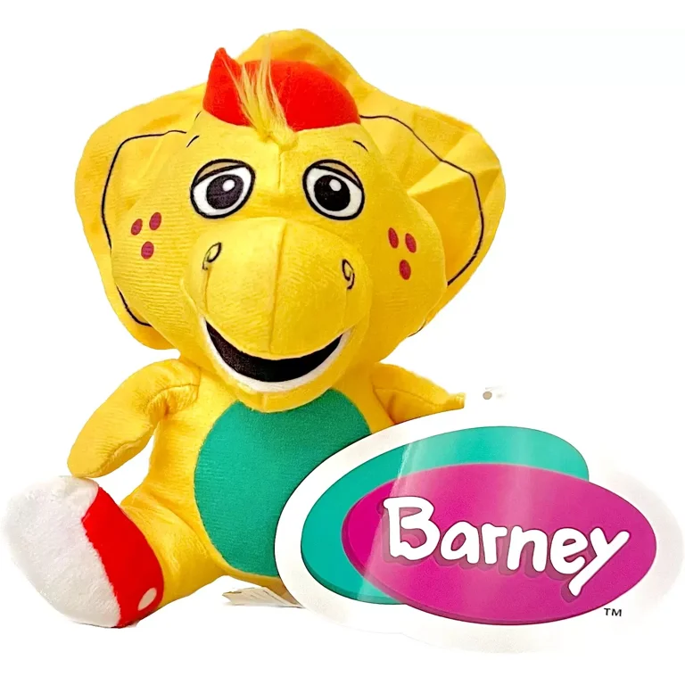 World Plush, Set of 3 Barney Dinosaur Plush Toys, 7 inch