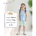 thumbnail image 4 of WESIDOM Toddler Girl Clothes Layered Ruffle Top Floral Shorts Cute Toddler Girls Summer Outfits 2Pcs Clothing Set, 4 of 13