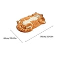 thumbnail image 4 of Orange Tabby Cat Shaped Area Rug Soft Plush Velvet Sleeping Kitty Mat For Bedroom Bedside Entryway Cozy Decor Funny Gift For Cat Lovers (40x60cm), 4 of 5