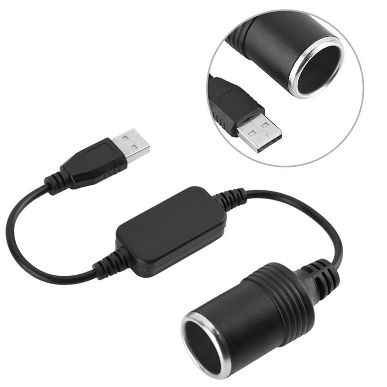 SinLoon 5V USB to 12 Volt Car Cigarette Lighter Socket Female Converter  Adapter Cable for Car Cigarette Lighters Driving Recorder Etc(USB to