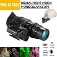 thumbnail image 2 of Lunettes de Vision Nocturne Infrarouges Numériques 1X32 NVG Monoculaire PVS-18 Casque Monté sur Tête pour Patrouille Œil Droit Gauche, 2 of 6