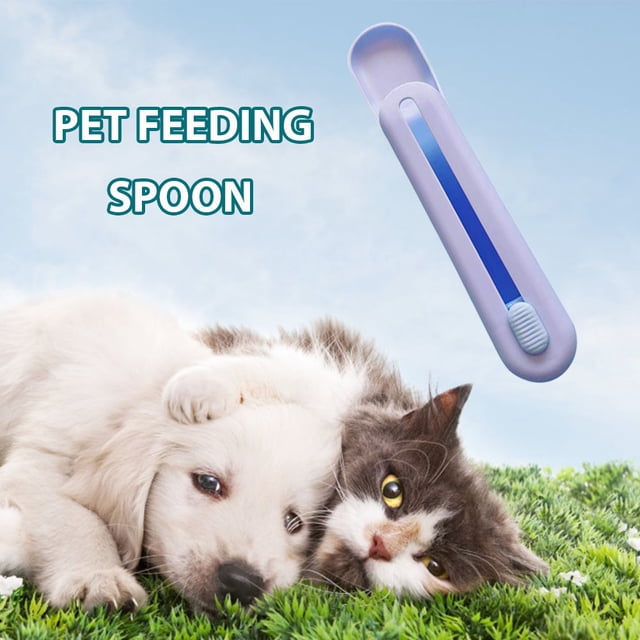 Cuchara de alimentación de plástico cuchara de alimentación de aperitivos multiusos alimentador de alimentos para cachorros y gatitos Hugtrwg Para estrenar