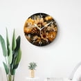 thumbnail image 4 of 12 Inch Wall Clock Battery Operated Silent Clock Decorative for Office, Kitchen, Outdoor, Living Room，Bee Flower 2 Beautiful, 4 of 4