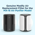 thumbnail image 3 of Medify MA-18 Genuine Replacement Filter for MA-18 Purifiers | Smoke, Dust, Odors, Pet Dander | 3 in 1 with Pre-filter, HEPA H13 and Activated Carbon | Removal of 0.1 to 0.3 Microns | 2-Pack, 3 of 7