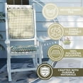 thumbnail image 2 of Klear Vu Porch Rocking Chair Cushions Set, Suitable for Living Room Rockers, Stylish Seat and Back Pads Include Non-Slip Bottom + Fabric Ties, 20" X 17" X 2”, Pine, 2 of 6