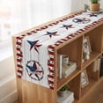 thumbnail image 6 of Table Runners 90 Inches Long Dress Scarves, Independence Day Farmhouse Coffee/Dining/Kitchen Table Runner for Living Room, Farmhouse Texas Star Wooden Grain 13x90 Inch, 6 of 9