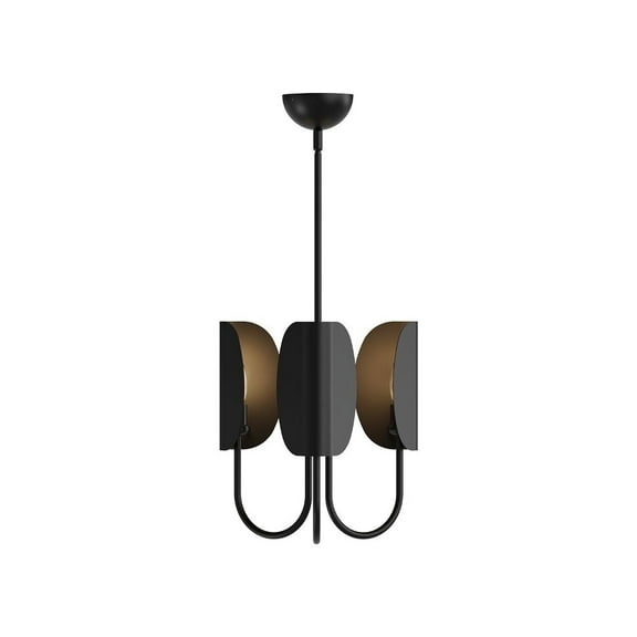 CH450715MB-Alora Lighting-Seno - 3 Light Chandelier-14.25 Inches Tall and 15 Inches Wide-Matte Black Finish-Matte Black Shade Color