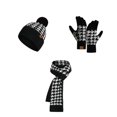 thumbnail image 4 of HNMKIU Knitted Scarf Hat Winter Warm Soft Textured Cold Weather Fashion Accessory Set Black - One Size, 4 of 4