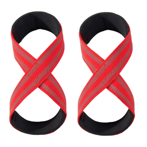 Figura 8 DeadLift muñequera antideslizante para equipos de musculación (M rojo) JShteea Para Estrenar