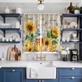 thumbnail image 2 of Yellow Sunflowers Kitchen Curtains Window Panels, Elegant Pastoral Floral Daisy Bees Insulated Window Treatment Curtain, Grommet Curtains for Bedroom/Living Room/Bathroom, 2 Piece 42"Wx63"L, 2 of 8