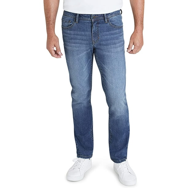 IZOD Men's Jeans - Comfort Stretch Denim Straight Leg Relaxed Fit Jeans ...