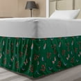 thumbnail image 1 of Snakeskin Print Bed Skirt, Butterfly and Snakes Forest Life Abstract Composition, Elastic Bedskirt Dust Ruffle Wrap Around for Bedding Decor, 4 Sizes, Forest Green Multicolor, by Ambesonne, 1 of 2