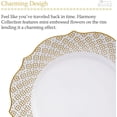 thumbnail image 4 of GOLD FLORAL RIMMED PLATES | Elegant Salad Plates | Harmony Collection | 9” – 10 PC, 4 of 5