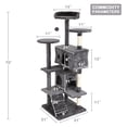 thumbnail image 7 of JTAOT 70'' Tall Cat Tree for Indoor Cats, Multi-Level Cat Furniture with Cat Scratching Post/Stand Platform/Cat Condo, Cat Tower with Funny Toy, Corner Cat Tree and Towers for Medium Cats, 7 of 7