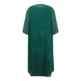 thumbnail image 5 of 2 Piece Dress Sets For Women Short Sleeve Round Neck Trend Midi Dresses Flower Graphic Print Elegant Going Out Summer Dresses, 5 of 6