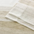 thumbnail image 5 of Uptown Home Semi Sheer Stripe Rustic Window Curtain Panels Provide Privacy for Bedroom Living Room Linen Rod Pocket Drapes, 50"x 95"x2, Beige and White, 5 of 6