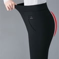 thumbnail image 6 of Siminsem Women's Stretchy Straight Leg Work Pants with Pockets Pull On Dress Slacks High Waisted Tummy Control Business Casual Trousers for Office Travel 1PC,Black,L, 6 of 9