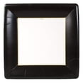 thumbnail image 1 of Entertaining with Caspari Grosgrain Border Square Dinner Plates, Black, 8-Pack, 1 of 4