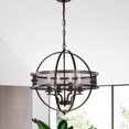 thumbnail image 2 of Warehouse of Tiffany IMP22/4MB Sario 19.69 in. 4-Light Indoor Black Finish Chandelier with Light Kit, 2 of 5
