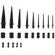 thumbnail image 1 of 23pcs de la forma cónica del oído Estiramiento Plug Expansores Dilatadores, 1 of 8
