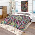 thumbnail image 1 of Designart 'Pattern Based on Traditional Asian Elements Paisley' Vintage Bedding Set - Duvet Cover & Shams, 1 of 4
