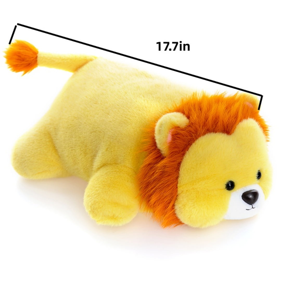 Soft Weighted Stuffed Animals for Anxiety Stress Relief- Cute Plush Cow Dinosaur Lion Animal Throw Pillow Gift