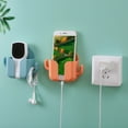 thumbnail image 2 of Wall Mounted Mobile Phone Plug Holder, Self-Adhesive Storage Organizer Box Remote Control Organizer Case with Hook, Phone Charging Stand Holder Remote Control Holder, 2 of 8