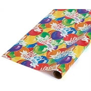 American Greetings Birthday Wrapping Paper, Happy Birthday' & Balloons, 22.5 sq.ft.