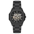 thumbnail image 1 of Alfred Sung Men's Automatic VII Black Skeleton Dial Link Watch, 1 of 2
