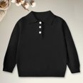 thumbnail image 3 of YunPes Boys Knitted Sweater Shirt Long Sleeve Button Up Solid Color Pullover Kids Fall Winter Warm Casual Daily Tops, 3 of 3