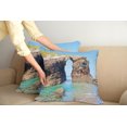 thumbnail image 2 of Ambesonne Summer Throw Pillow Cover 2 Pack, Spanish Seacoast Scenery, 16", Blue Cream, 2 of 7