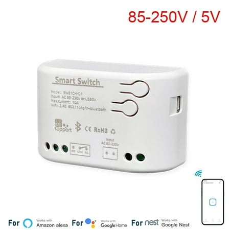 

BESHOM For Ewelink Smart Updated 85-250V Wifi Wireless Switch Typing Self-closing Relay