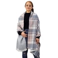 thumbnail image 6 of Reversible Oversized Plaid Tartan Herringbone Blanket Scarf, 6 of 6
