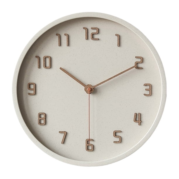Reloj de pared silencioso for uso doméstico. Requiere pilas. Reloj de cuarzo.