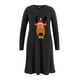 thumbnail image 2 of Vestidos de Navidad Para Mujer, Ropa de Maternidad, Cabeza de Ciervo, Estampado Largo, Grueso, Manga Larga, Cuello Redondo, Vestido Con Bolsillo Odeerbi ODB203301, 2 of 4
