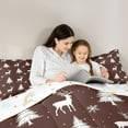 thumbnail image 5 of jejeloiu Cute Christmas Reindeer Full Size Comforter Sets,Xmas Tree Bedding Comforter Set,Deep Red White Bedding Sets For Children,Super Cozy Room Decor Reversible,3 Pieces, 5 of 8